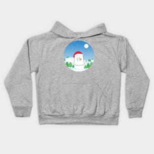 Gordie the Ghost (snowy Christmas) | by queenie's cards Kids Hoodie